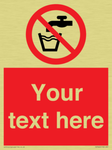 Custom prohibition not drinking water